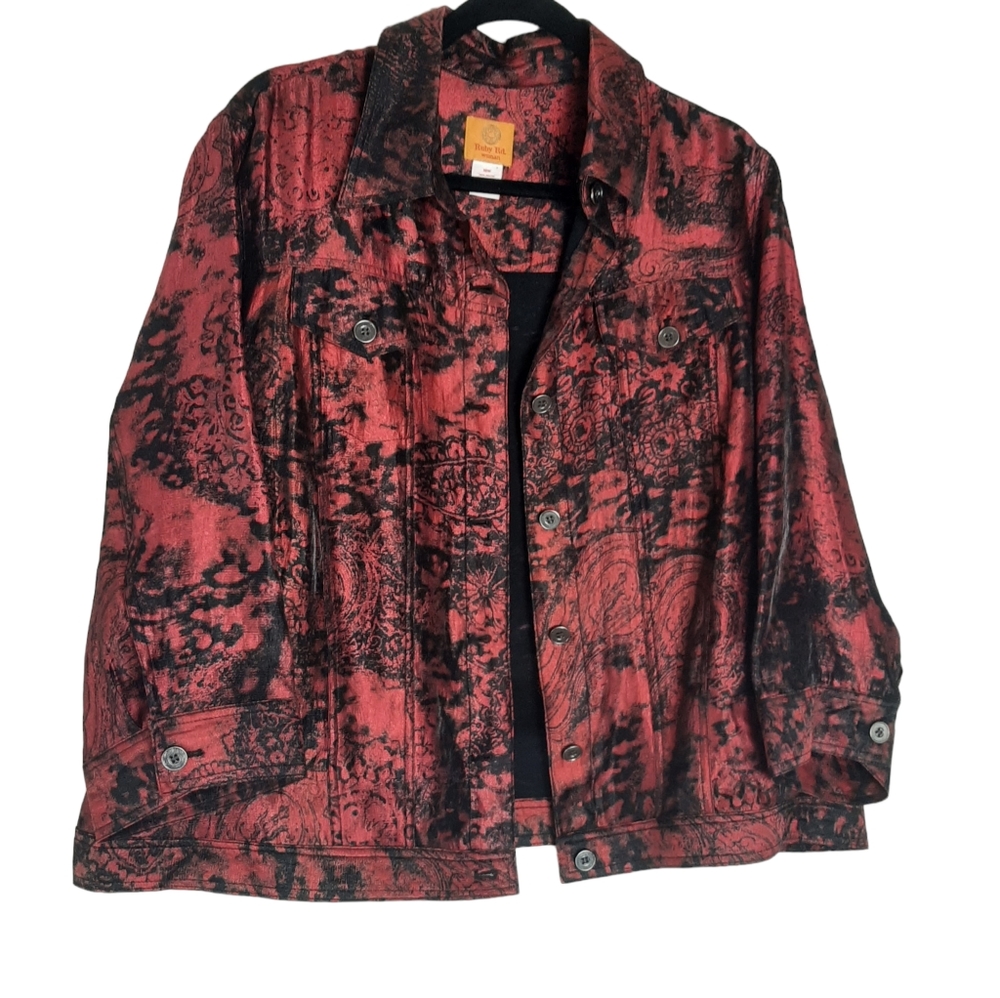 Ruby Rd. Paisley Over-Dyed Jacket - image 6